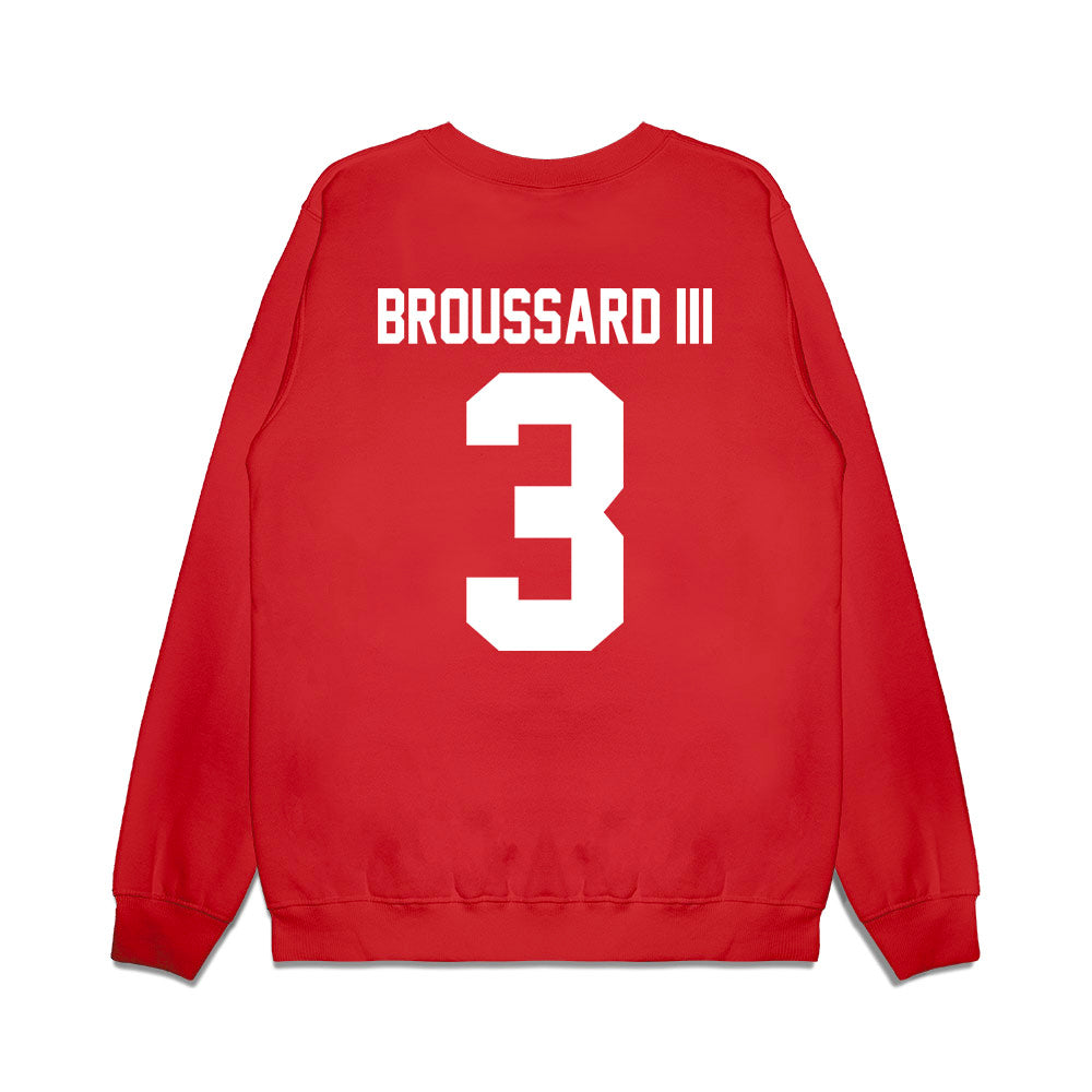 Houston - NCAA Football : Harvey Broussard III - Vintage Helmet Premium Crewneck Sweatshirt-1