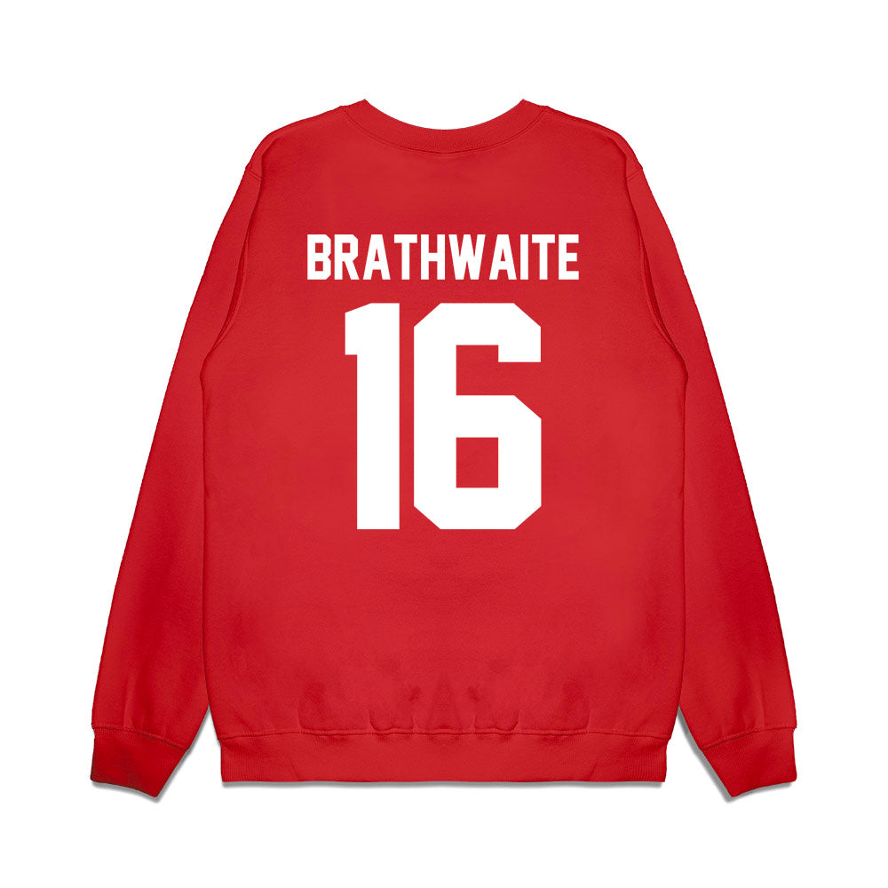 Houston - NCAA Football : Christian Brathwaite - Vintage Helmet Premium Crewneck Sweatshirt-1