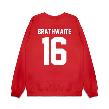 Houston - NCAA Football : Christian Brathwaite - Vintage Helmet Premium Crewneck Sweatshirt-1