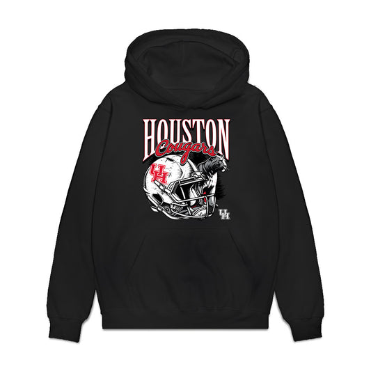 Houston - NCAA Football : Jamaal Shaw - Vintage Helmet Premium Hooded Sweatshirt-0