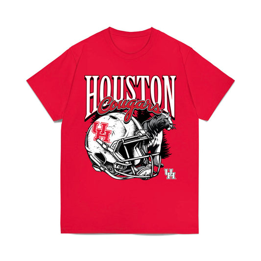 Houston - NCAA Football : Jalen Garner - Vintage Helmet Comfort Colors T-Shirt-0