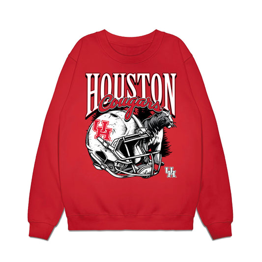 Houston - NCAA Football : Larry Crawford - Vintage Helmet Premium Crewneck Sweatshirt-0