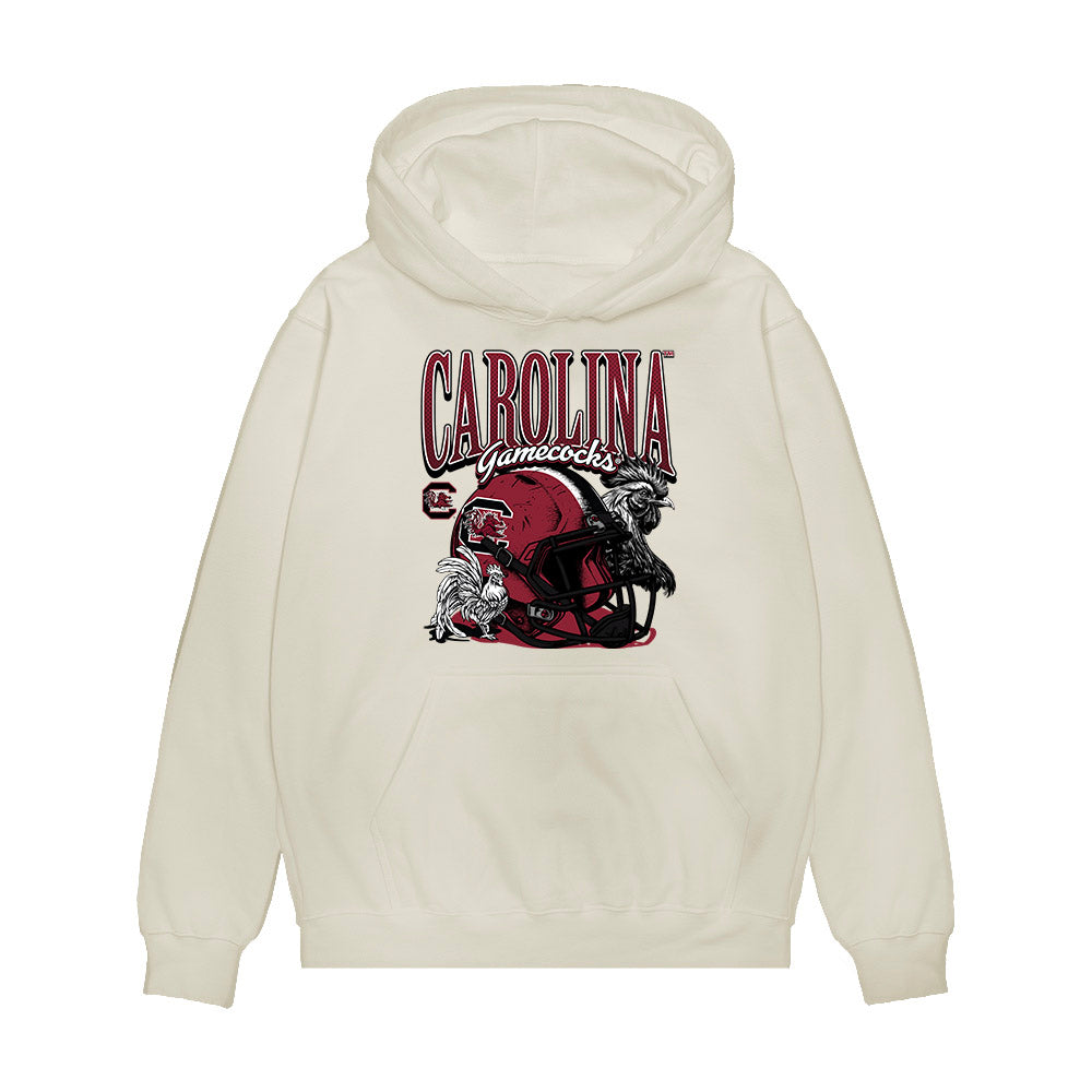 South Carolina - NCAA Football : Eriq Rice - Vintage Helmet Premium Hooded Sweatshirt-0
