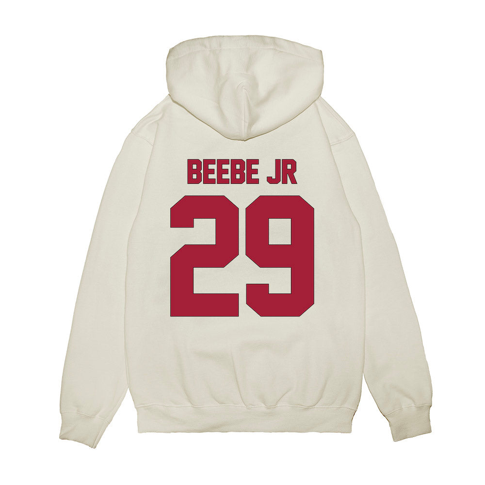 Indiana - NCAA Football : Lee Beebe Jr - Vintage Helmet Premium Hooded Sweatshirt-1