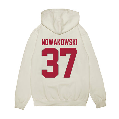 Indiana - NCAA Football : Riley Nowakowski - Vintage Helmet Premium Hooded Sweatshirt-1