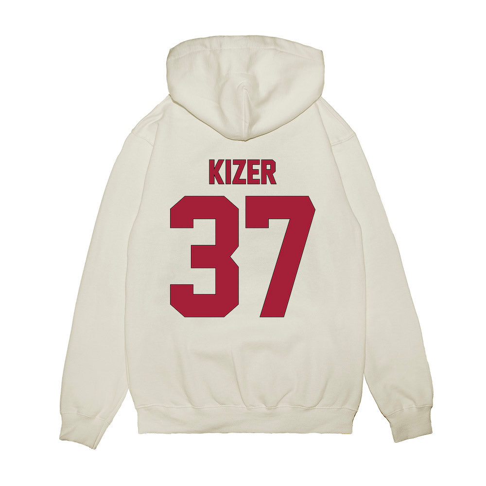 Indiana - NCAA Football : Heath Kizer - Vintage Helmet Premium Hooded Sweatshirt-1