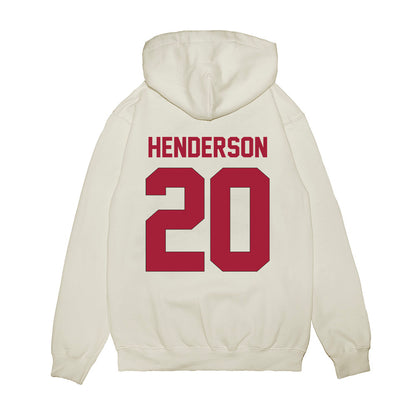 Indiana - NCAA Football : Dontrae Henderson - Vintage Helmet Premium Hooded Sweatshirt-1
