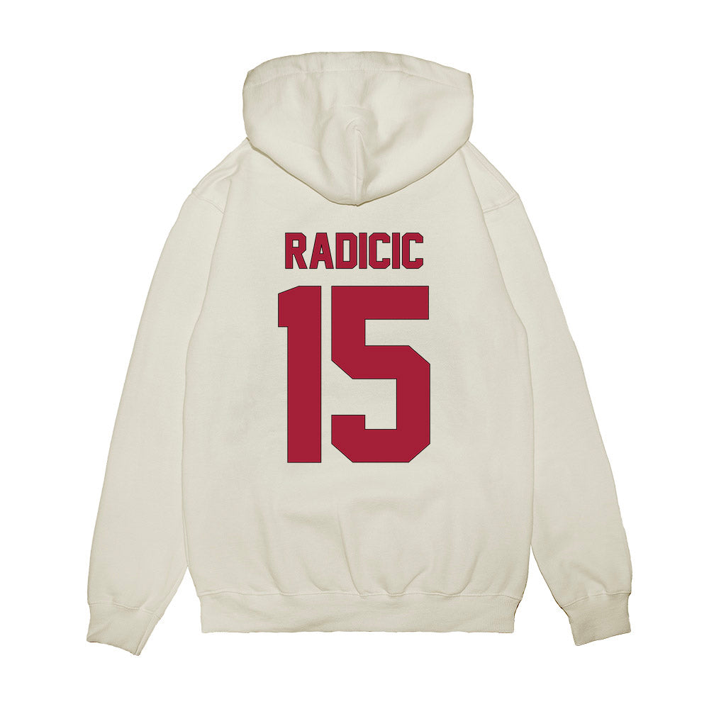 Indiana - NCAA Football : Nicolas Radicic - Vintage Helmet Premium Hooded Sweatshirt-1