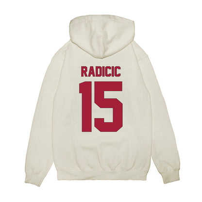 Indiana - NCAA Football : Nicolas Radicic - Vintage Helmet Premium Hooded Sweatshirt-1