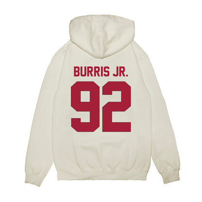 Indiana - NCAA Football : Marcus Burris Jr. - Vintage Helmet Premium Hooded Sweatshirt-1