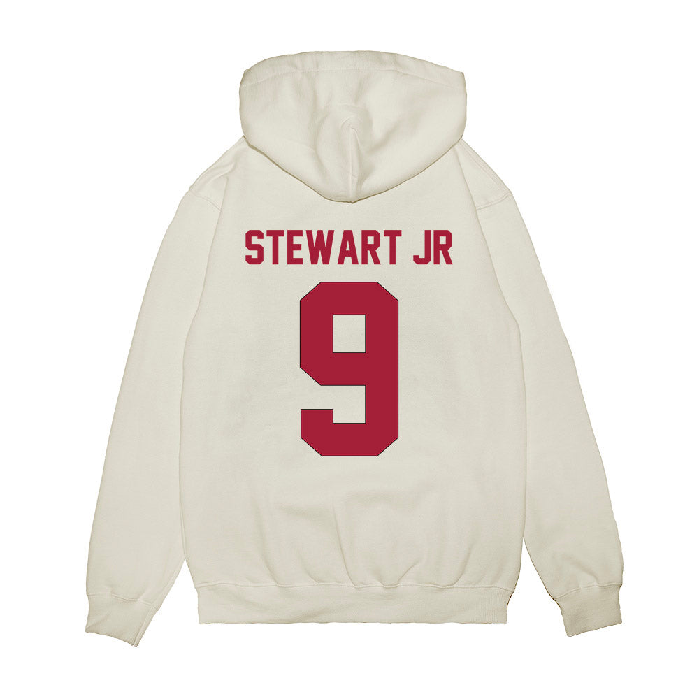 Indiana - NCAA Football : Seaonta Stewart Jr - Vintage Helmet Premium Hooded Sweatshirt-1