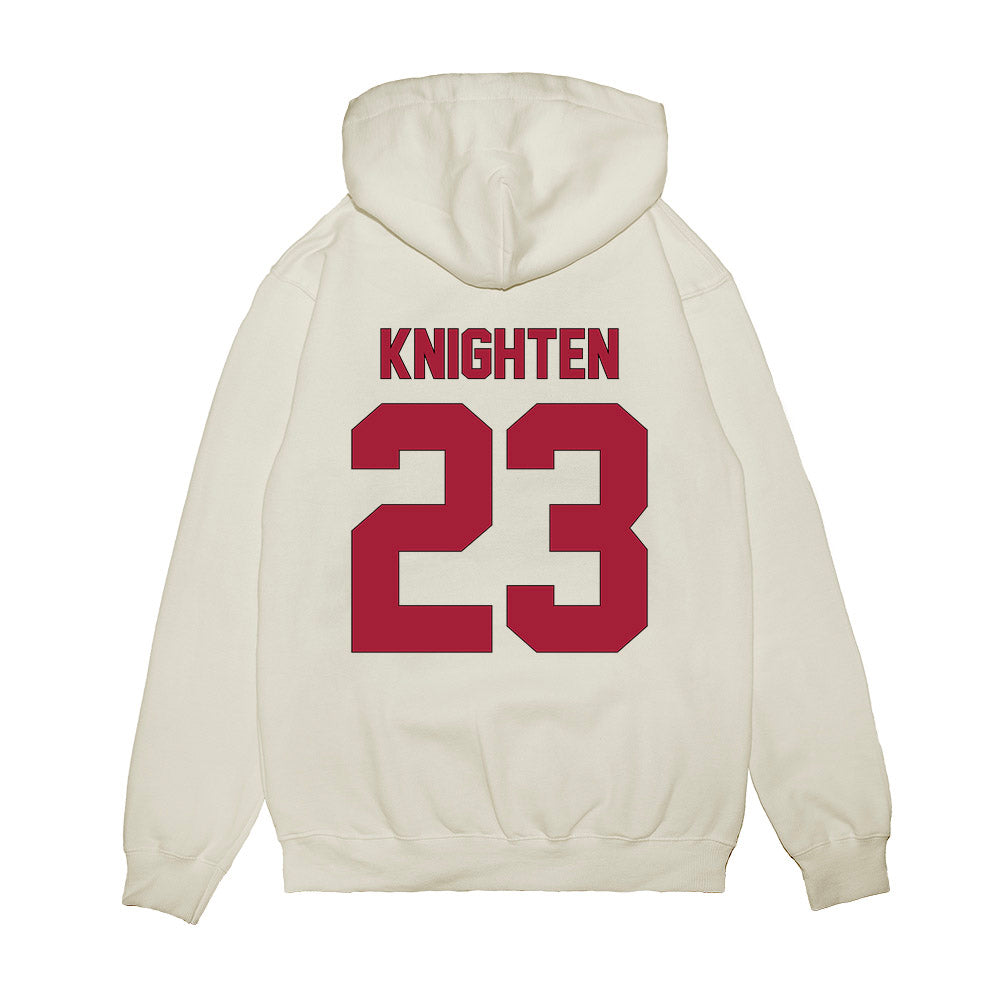 Indiana - NCAA Football : Amariyun Knighten - Vintage Helmet Premium Hooded Sweatshirt-1