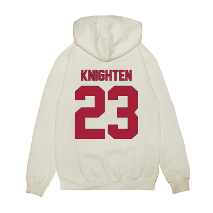 Indiana - NCAA Football : Amariyun Knighten - Vintage Helmet Premium Hooded Sweatshirt-1