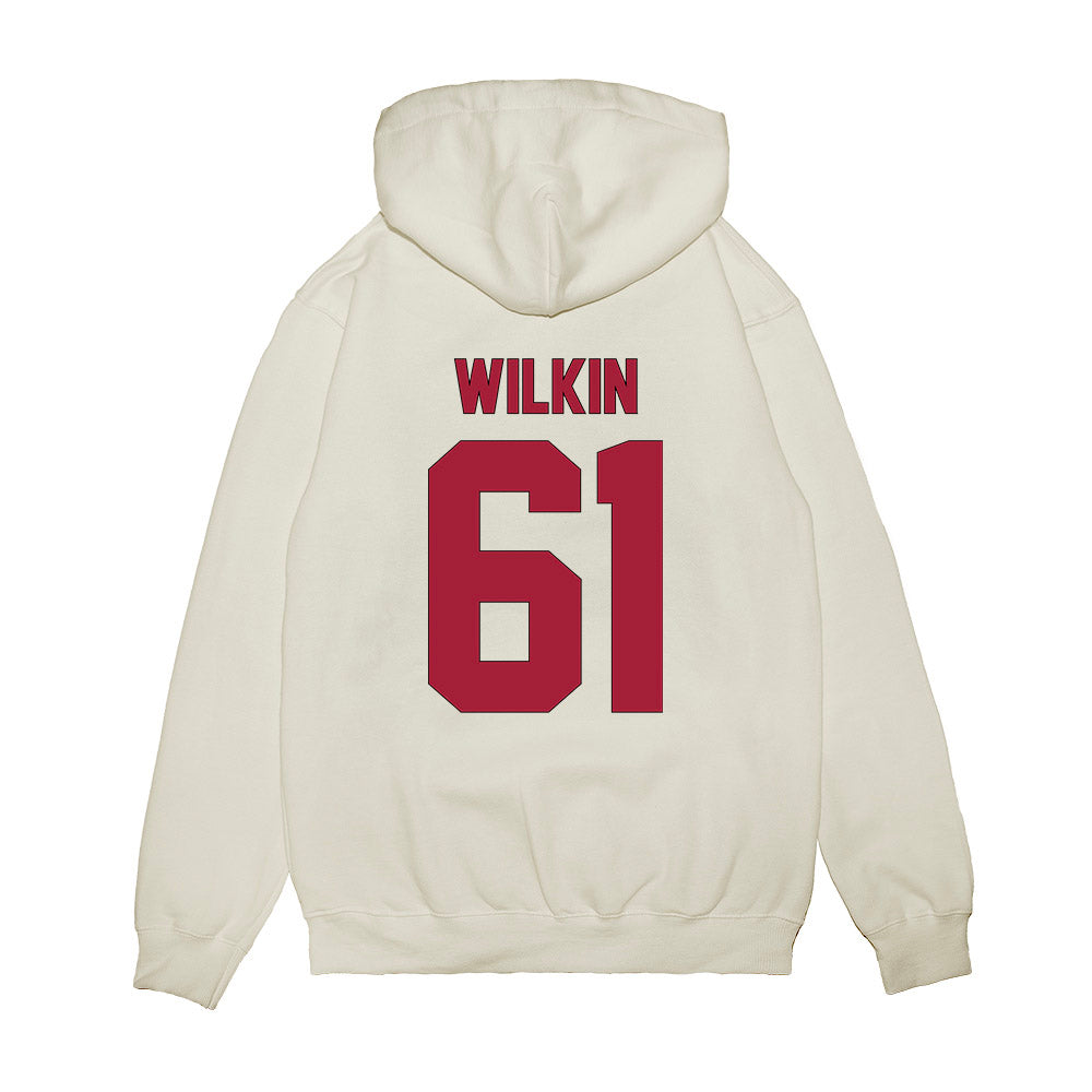 Indiana - NCAA Football : Baylor Wilkin - Vintage Helmet Premium Hooded Sweatshirt-1