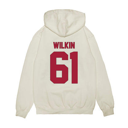 Indiana - NCAA Football : Baylor Wilkin - Vintage Helmet Premium Hooded Sweatshirt-1