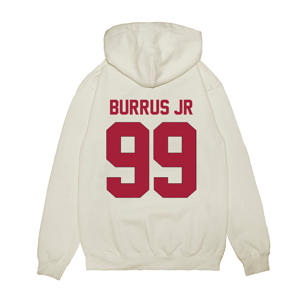 Indiana - NCAA Football : Tyrone Burrus Jr - Vintage Helmet Premium Hooded Sweatshirt-1