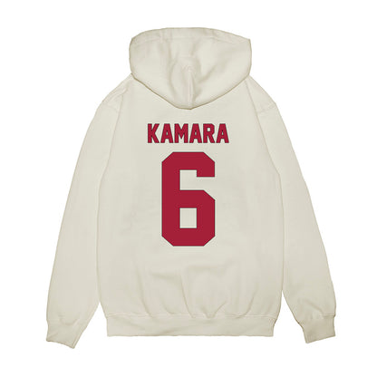 Indiana - NCAA Football : Mikail Kamara - Vintage Helmet Premium Hooded Sweatshirt-1