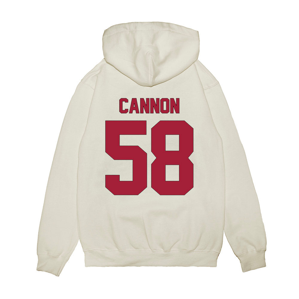 Indiana - NCAA Football : Aden Cannon - Vintage Helmet Premium Hooded Sweatshirt-1