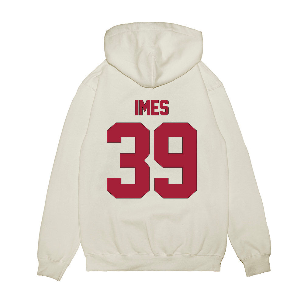 Indiana - NCAA Football : Carter Imes - Vintage Helmet Premium Hooded Sweatshirt-1