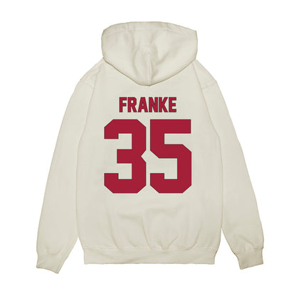 Indiana - NCAA Football : Brendan Franke - Vintage Helmet Premium Hooded Sweatshirt-1