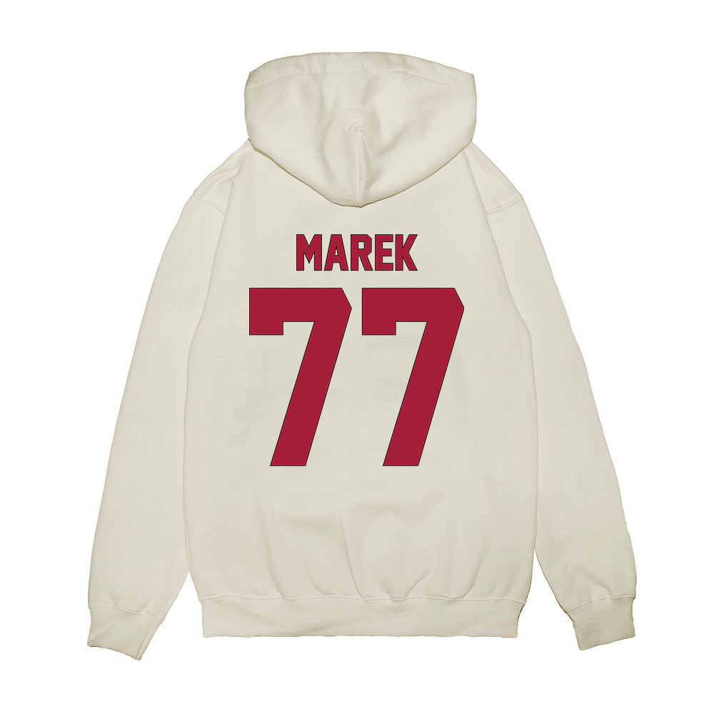 Indiana - NCAA Football : Matt Marek - Vintage Helmet Premium Hooded Sweatshirt-1