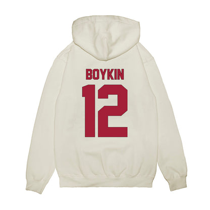 Indiana - NCAA Football : Devan Boykin - Vintage Helmet Premium Hooded Sweatshirt-1