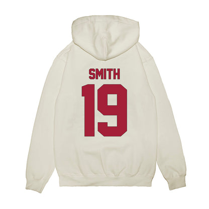 Indiana - NCAA Football : Zacharey Smith - Vintage Helmet Premium Hooded Sweatshirt-1