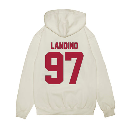 Indiana - NCAA Football : Mario Landino - Vintage Helmet Premium Hooded Sweatshirt-1