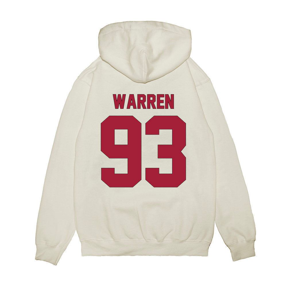 Indiana - NCAA Football : Quinn Warren - Vintage Helmet Premium Hooded Sweatshirt-1
