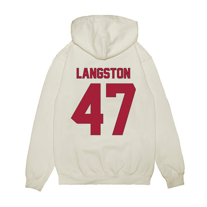 Indiana - NCAA Football : Mark Langston - Vintage Helmet Premium Hooded Sweatshirt-1