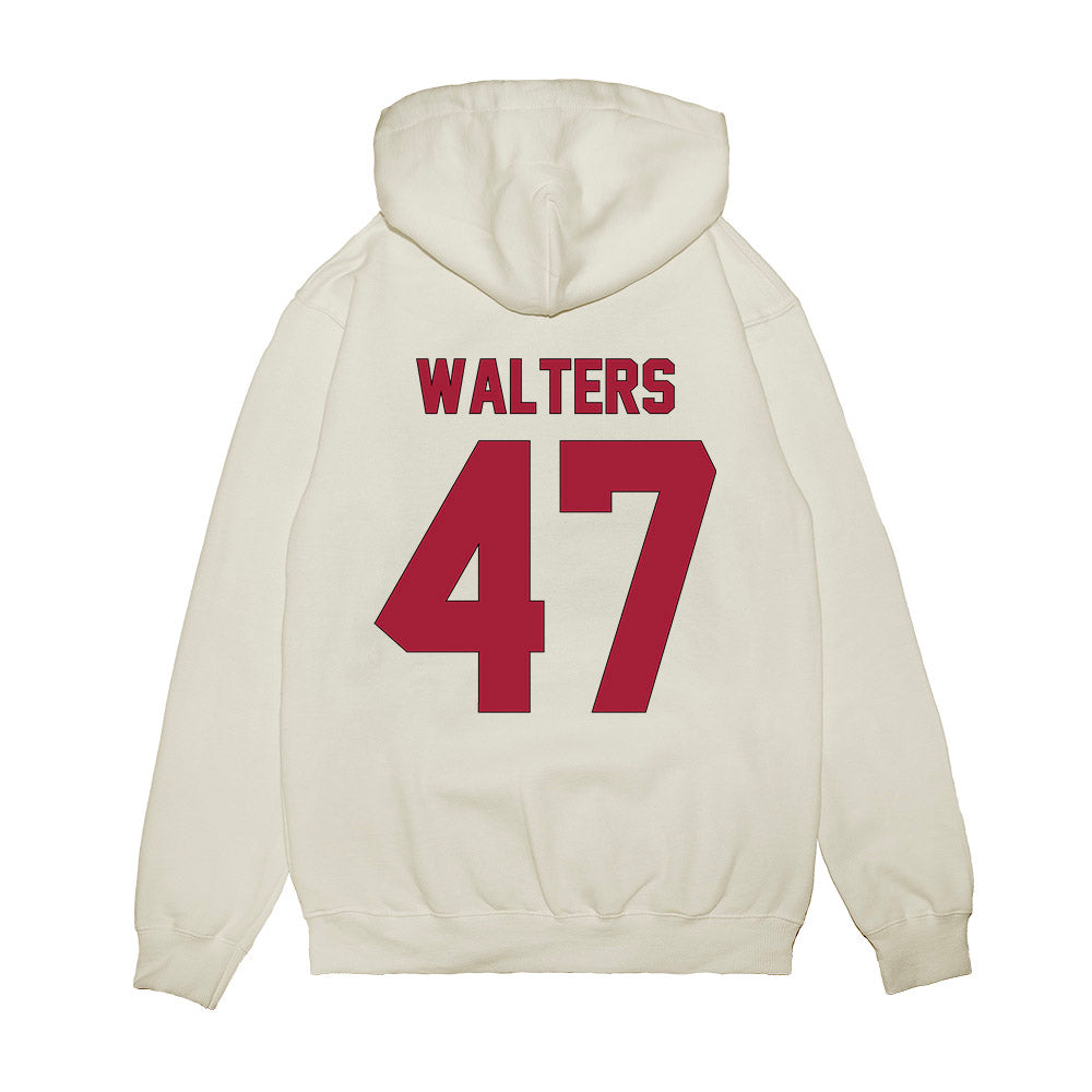 Indiana - NCAA Football : Finn Walters - Vintage Helmet Premium Hooded Sweatshirt-1