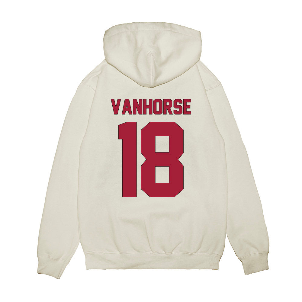 Indiana - NCAA Football : Solomon Vanhorse - Vintage Helmet Premium Hooded Sweatshirt-1