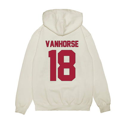 Indiana - NCAA Football : Solomon Vanhorse - Vintage Helmet Premium Hooded Sweatshirt-1