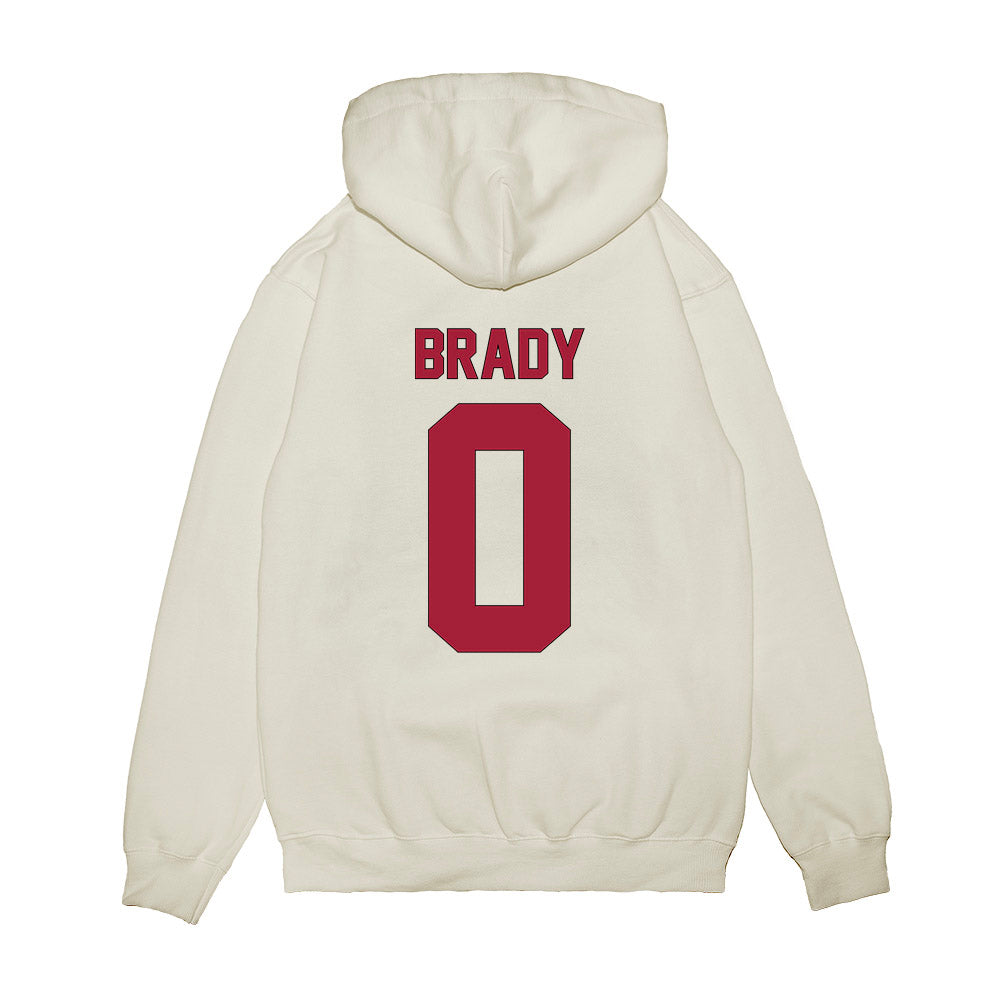 Indiana - NCAA Football : Jonathan Brady - Vintage Helmet Premium Hooded Sweatshirt-1