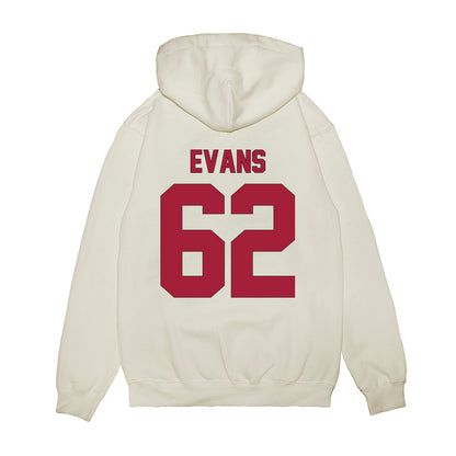 Indiana - NCAA Football : Drew Evans - Vintage Helmet Premium Hooded Sweatshirt-1
