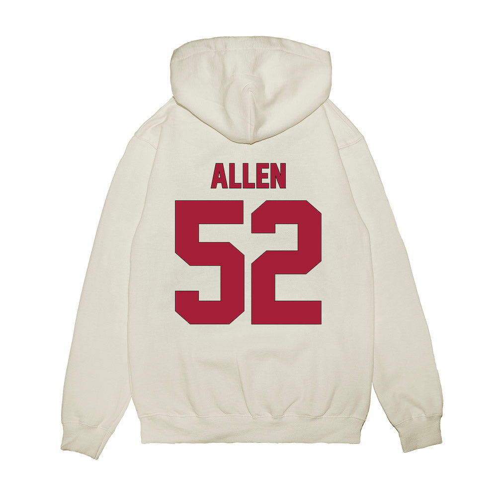 Indiana - NCAA Football : Clayton Allen - Vintage Helmet Premium Hooded Sweatshirt-1