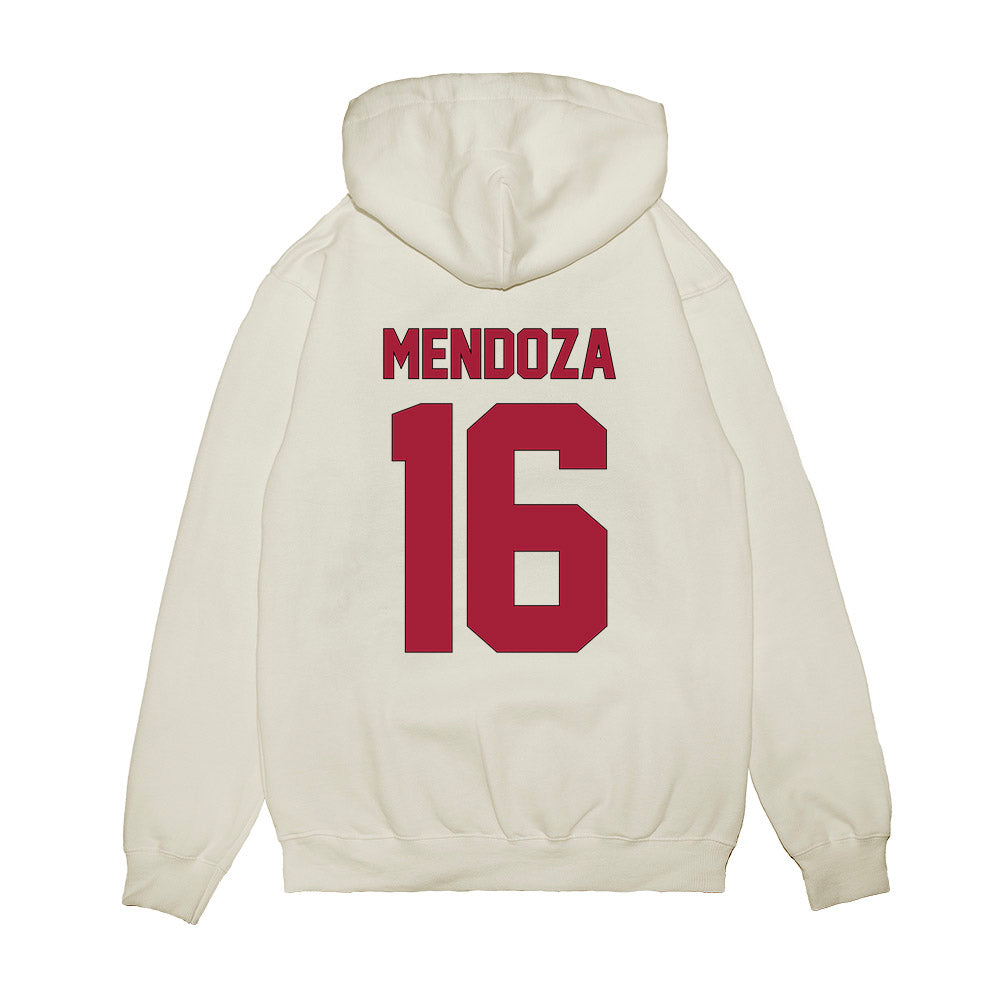Indiana - NCAA Football : Alberto Mendoza - Vintage Helmet Premium Hooded Sweatshirt-1