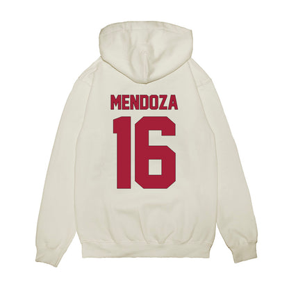 Indiana - NCAA Football : Alberto Mendoza - Vintage Helmet Premium Hooded Sweatshirt-1