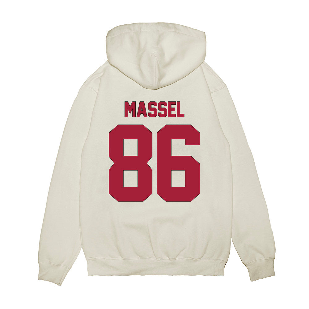Indiana - NCAA Football : Bruno Massel - Vintage Helmet Premium Hooded Sweatshirt-1