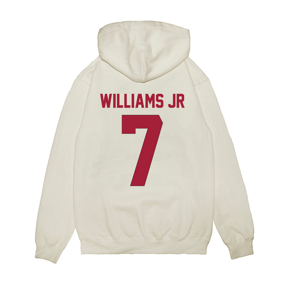 Indiana - NCAA Football : EJ Williams Jr - Vintage Helmet Premium Hooded Sweatshirt-1