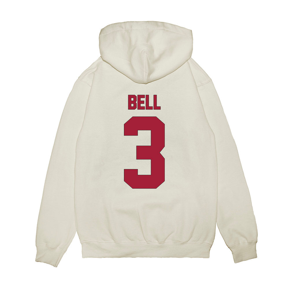 Indiana - NCAA Football : Jaylen Bell - Vintage Helmet Premium Hooded Sweatshirt-1