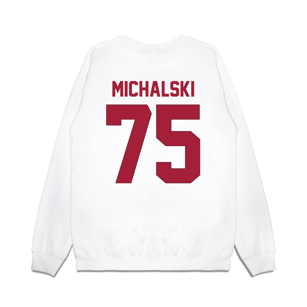 Indiana - NCAA Football : Zenuae Michalski - Vintage Helmet Premium Crewneck Sweatshirt-1