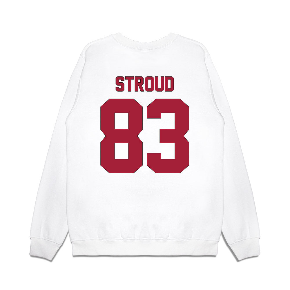 Indiana - NCAA Football : Hunter Stroud - Vintage Helmet Premium Crewneck Sweatshirt-1
