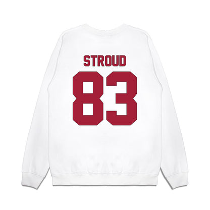 Indiana - NCAA Football : Hunter Stroud - Vintage Helmet Premium Crewneck Sweatshirt-1