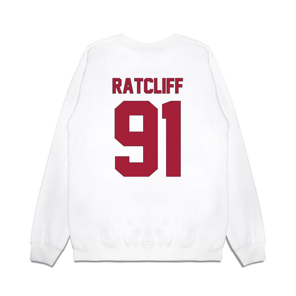 Indiana - NCAA Football : Dominique Ratcliff - Vintage Helmet Premium Crewneck Sweatshirt-1