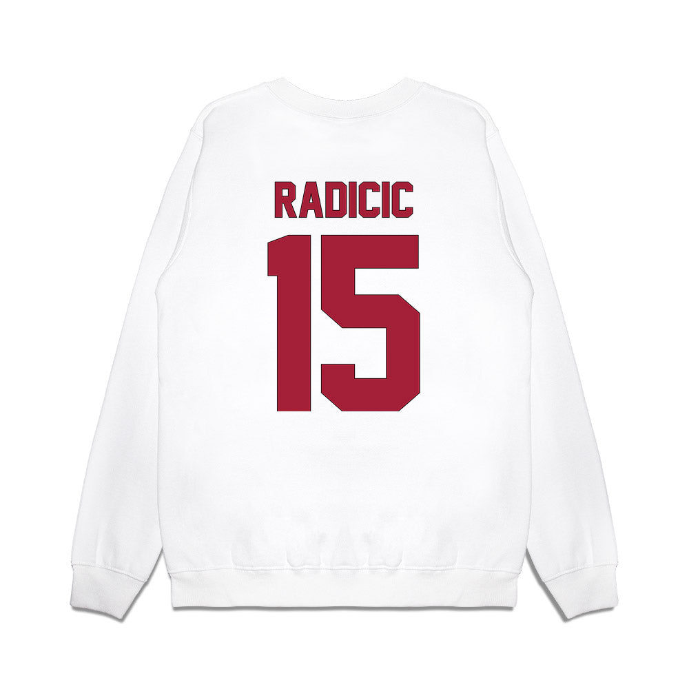 Indiana - NCAA Football : Nicolas Radicic - Vintage Helmet Premium Crewneck Sweatshirt-1