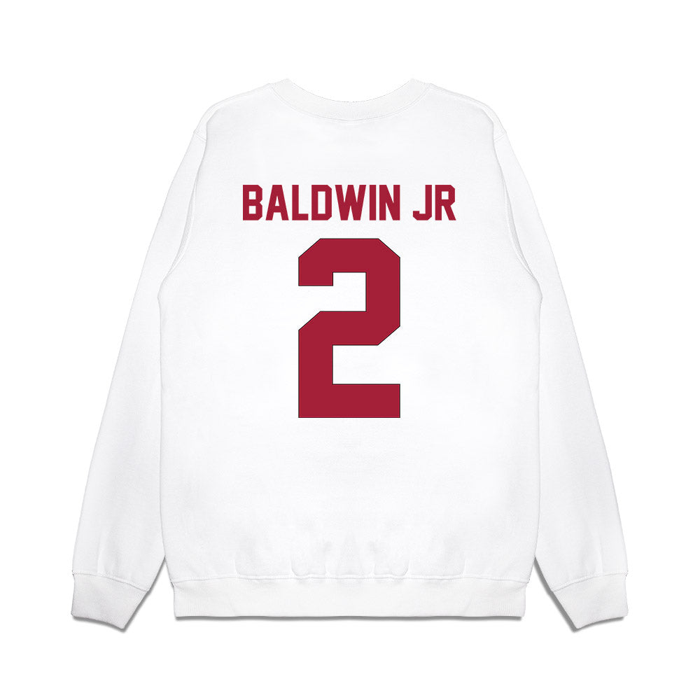 Indiana - NCAA Football : Byron Baldwin Jr - Vintage Helmet Premium Crewneck Sweatshirt-1
