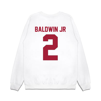 Indiana - NCAA Football : Byron Baldwin Jr - Vintage Helmet Premium Crewneck Sweatshirt-1