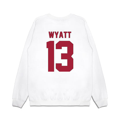 Indiana - NCAA Football : Kellan Wyatt - Vintage Helmet Premium Crewneck Sweatshirt-1