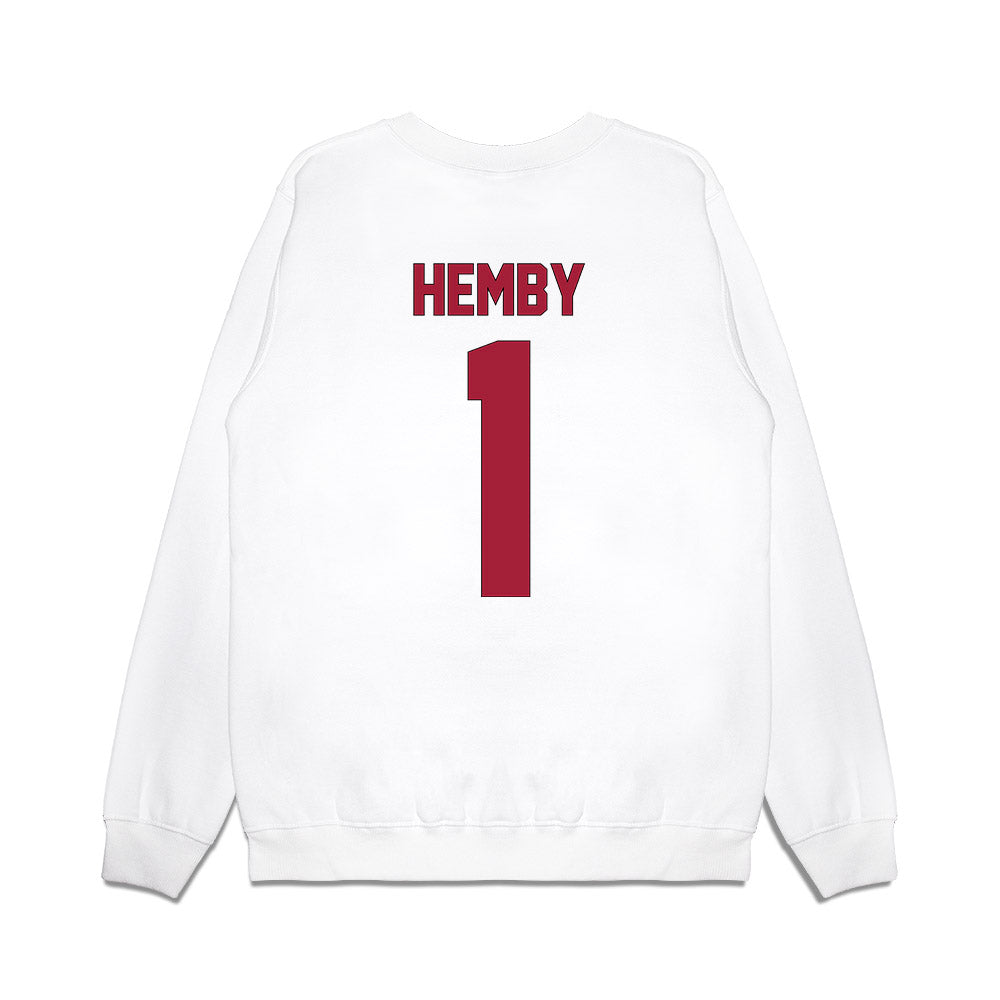 Indiana - NCAA Football : Roman Hemby - Vintage Helmet Premium Crewneck Sweatshirt-1
